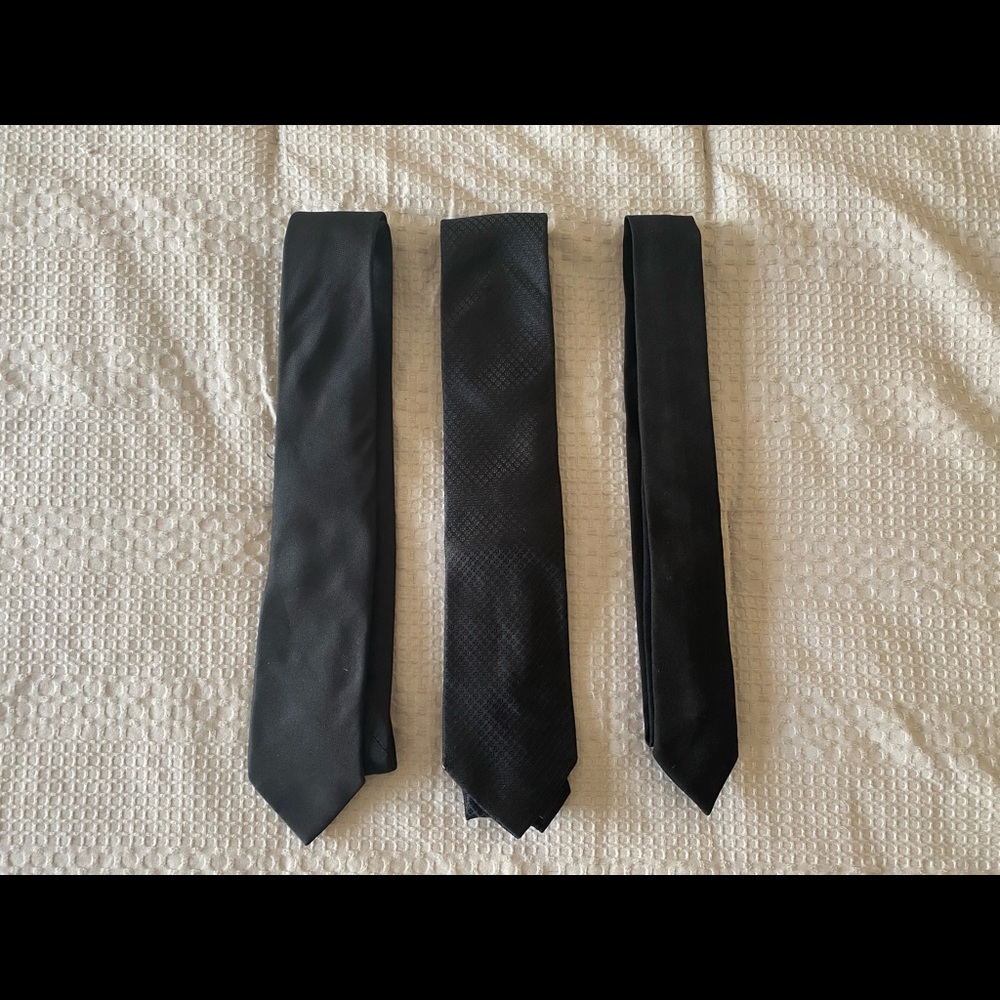 Black tie set of 3